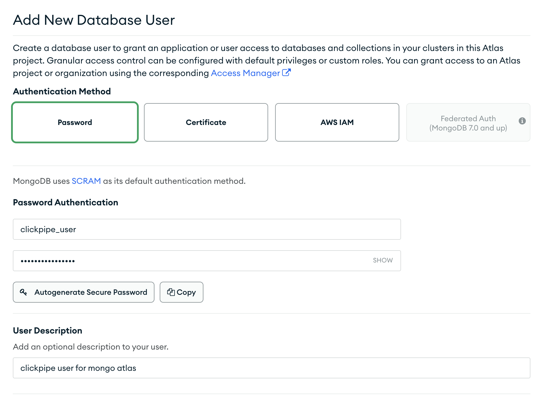 데이터베이스 사용자 추가